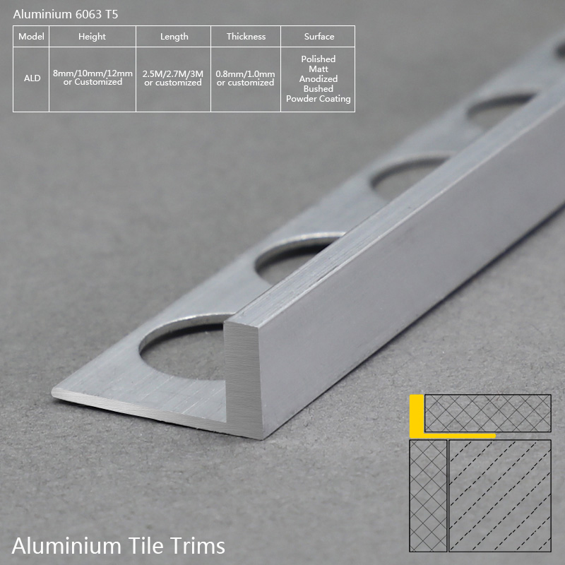 Hot Sale Aluminium Ceramic Tile Decorative Trim ALD