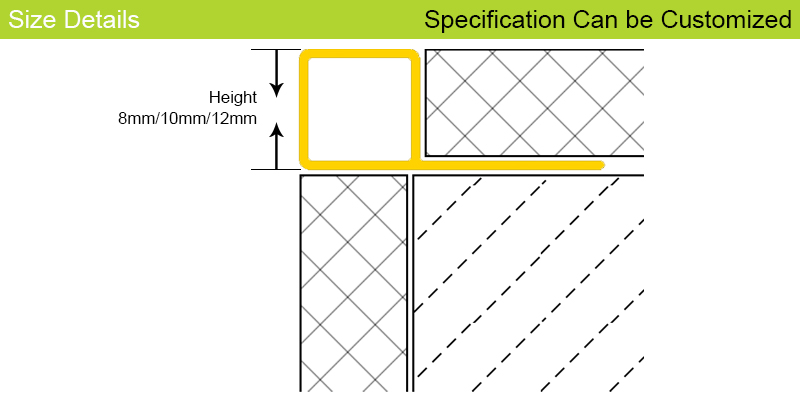 Elegant Aluminium Ceramic Tile Corner Edge Trim AB
