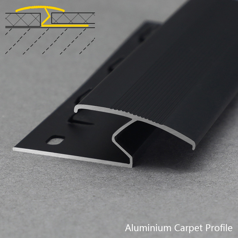 New Design Aluminium Decorative Carpet Edge Transition Strip Trim Profile MCT3