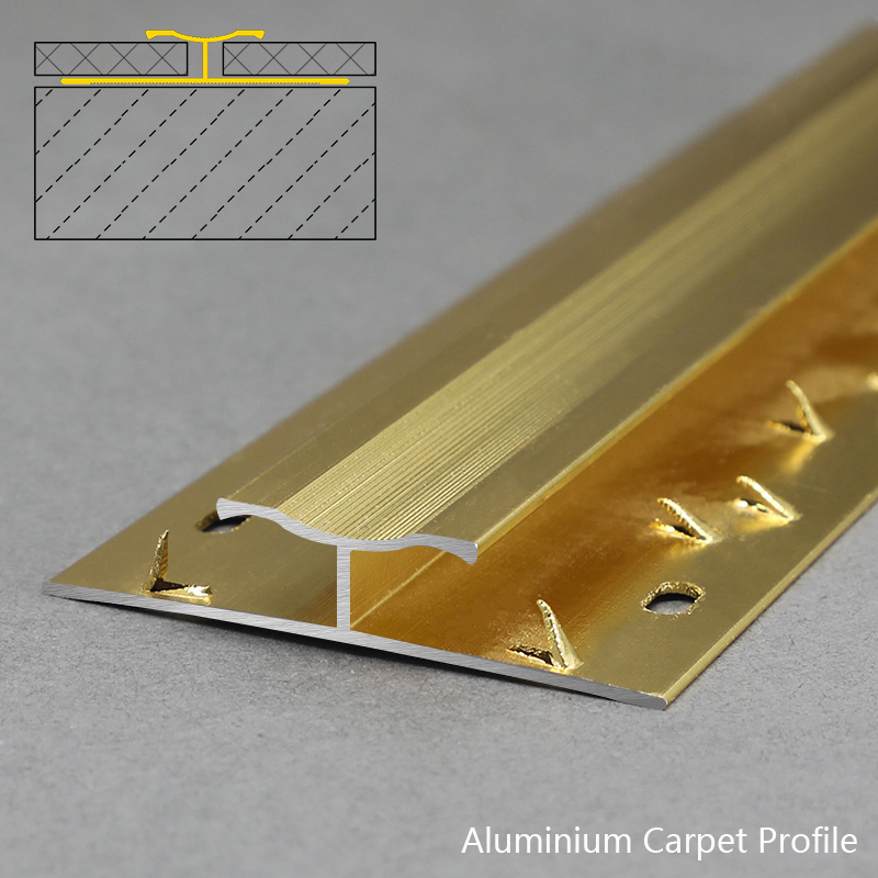 Aluminium Gloden Carpet Transition Trim Profile MCT1