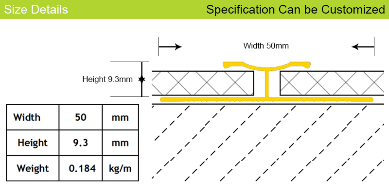 Aluminium Gloden Carpet Transition Trim Profile MCT1