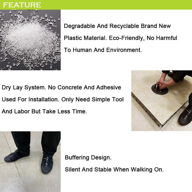 Eco-Friendly Degradable Plastic Interlock Tile Decking System