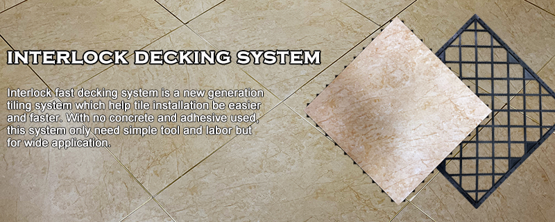 New Design Reusable Dry Lay Interlocking Tile Decking System