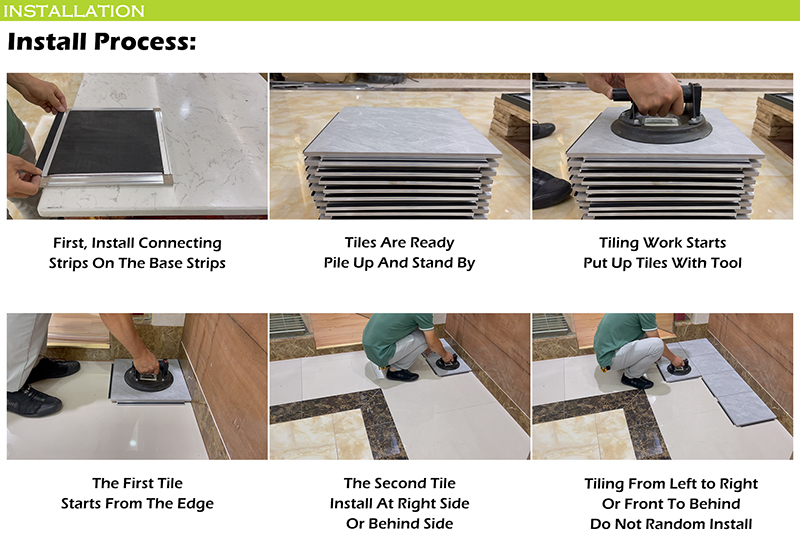 New Design Reusable Floor Tile Fast tiling System