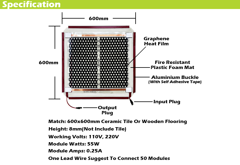 Interlock Graphene Floor Heat System