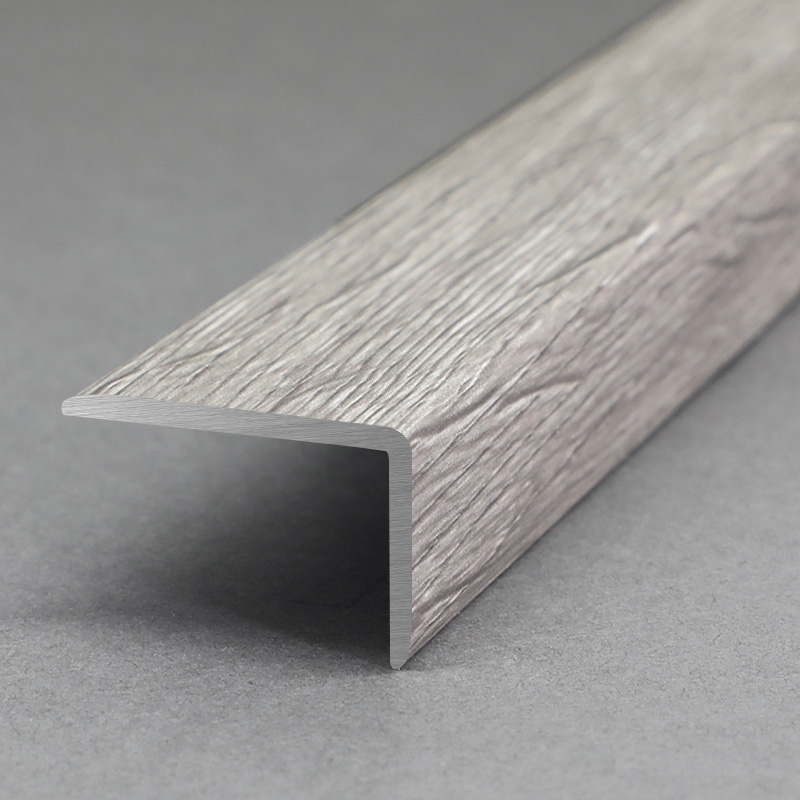 Wood Grain Aluminium Interior Decoration Stair Nosing Profile FS4