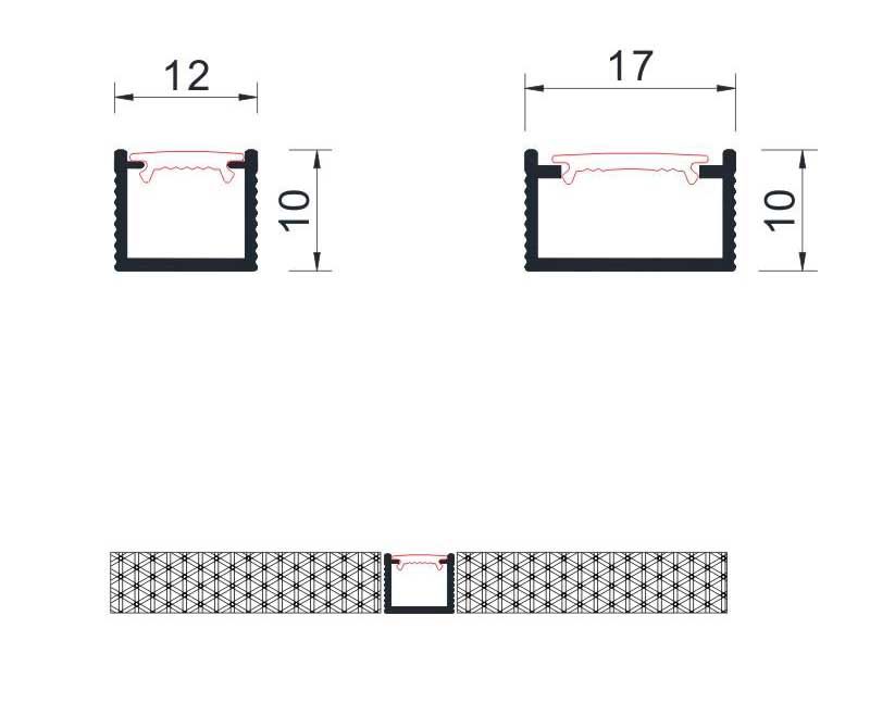 Aluminium LED profile LUD