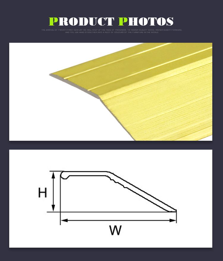 Durable aluminium transition strip